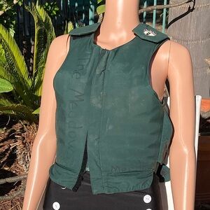Tipperary Protective Riding Vest Zip Front Closure Hunter Green.